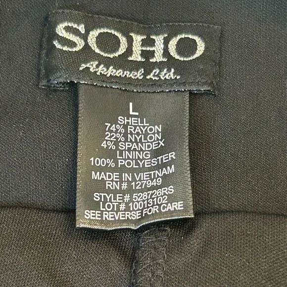 NWOT Soho Apparel Women's Skort Black Lightweight - Picture 4 of 5